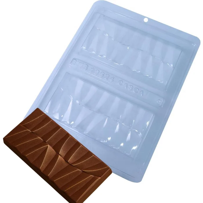 Forma de Chocolate Tablete/Barra Dunas (200g) Acetato e Silicone - BWB