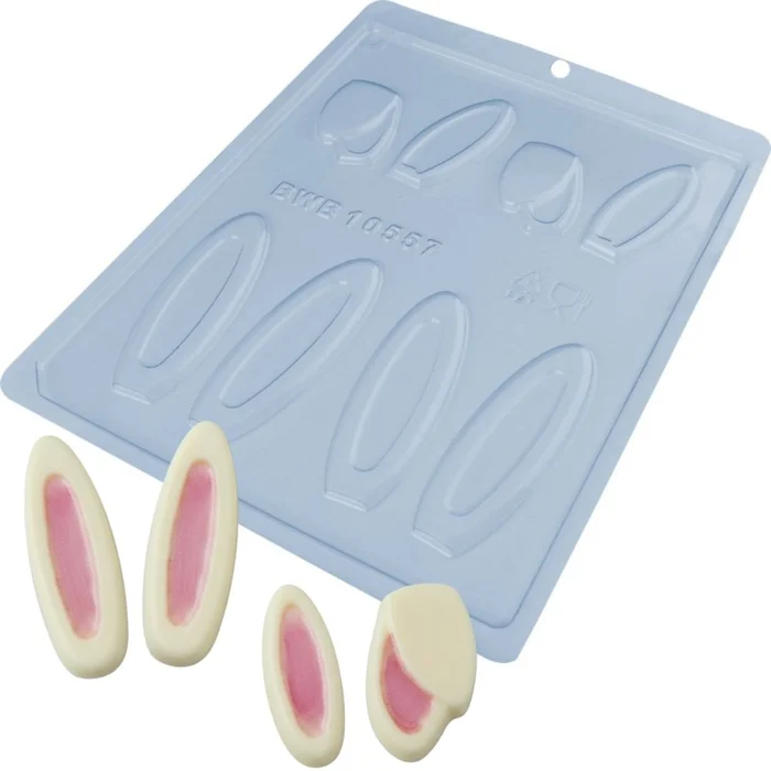 Forma de Chocolate Orelhas de Coelho (10uni) em Acetato - BWB