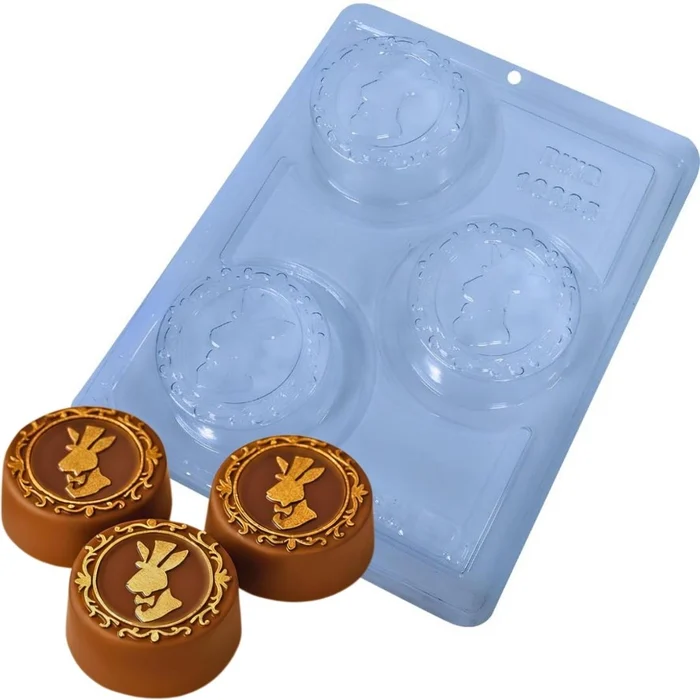 Forma de Chocolate Páscoa Pão de Mel Classico do Coelho (140g) Acetato e Silicone - BWB (1)