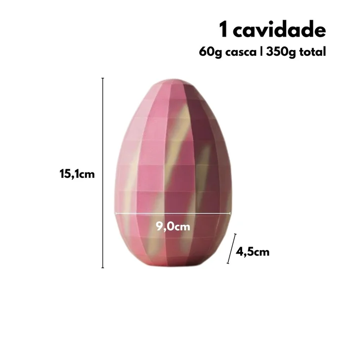 Forma de Chocolate Ovo de Páscoa Mosaico (350g) Acetato e Silicone - BWB (4)