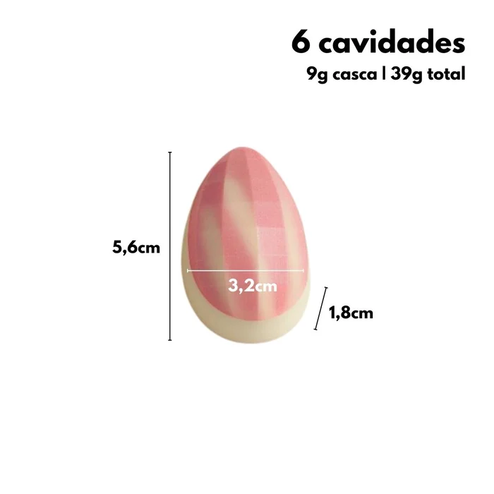 Forma de Chocolate Bombom Ovo de Páscoa Mosaico (39g) Acetato e Silicone - BWB (3)