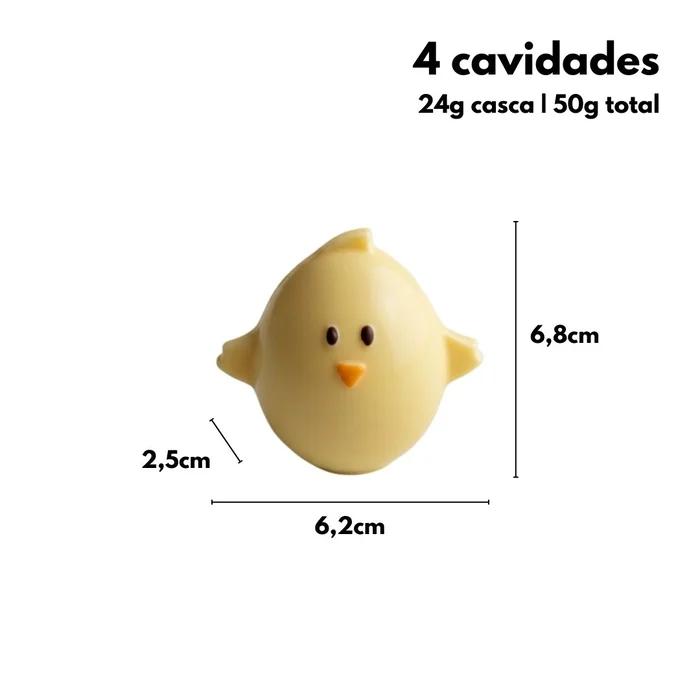 Forma de Chocolate Ovo de Páscoa Chicken (50g) Acetato e Silicone - BWB (4)