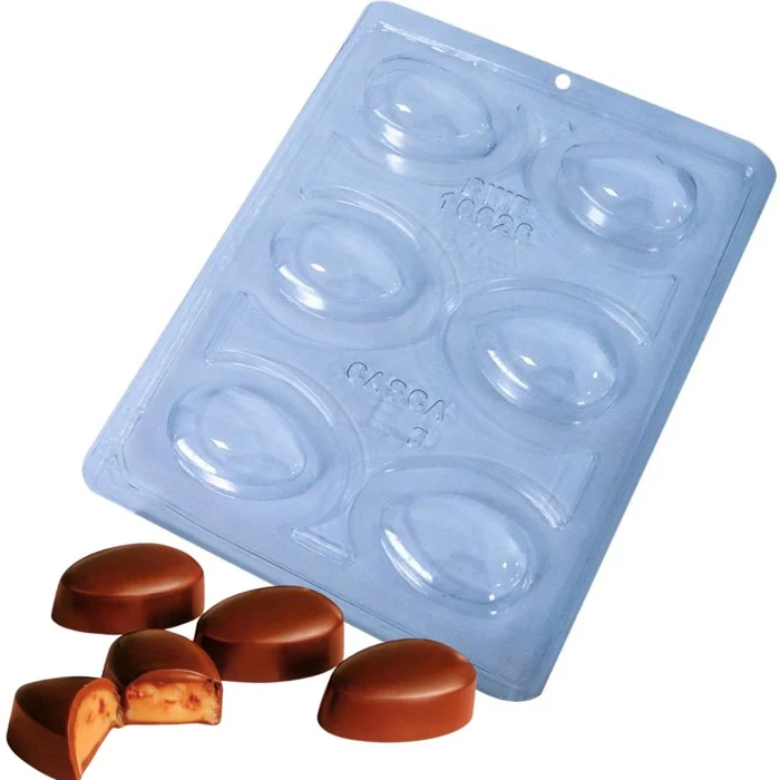Forma de Chocolate Bombom Ovo de Páscoa Liso (39g) Acetato e Silicone - BWB (1)