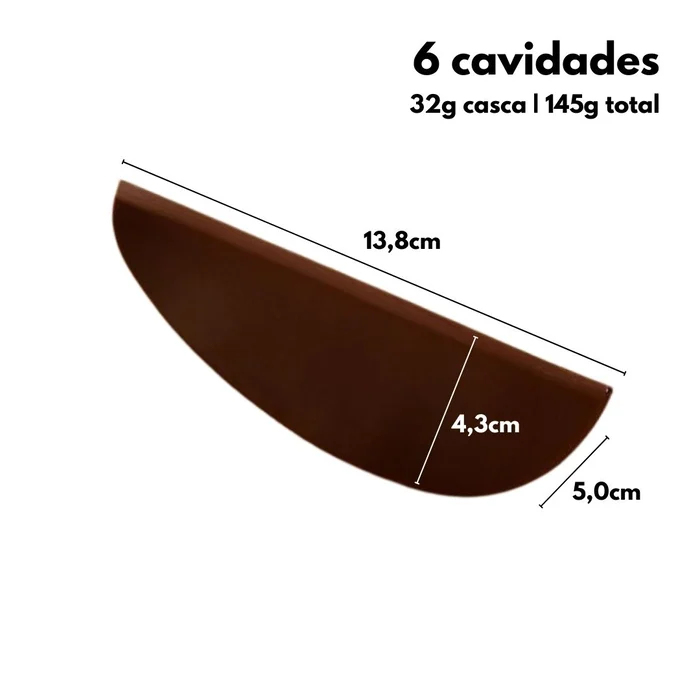 Forma de Chocolate Ovo de Páscoa Fatias (145g) Acetato e Silicone - BWB (4)