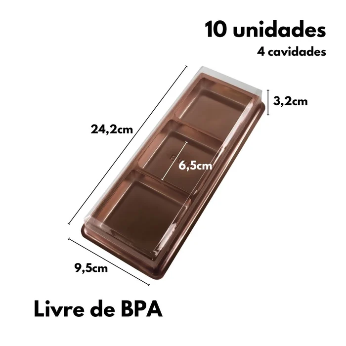 Caixa para Trio de Pão de Mel Caramelo (10uni) - BWB (2)