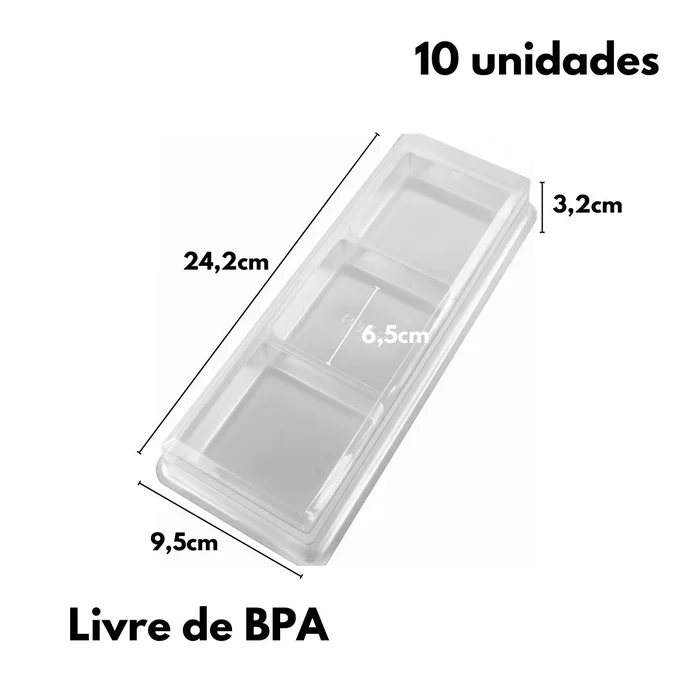 Caixa para Trio de Pão de Mel Cristal (10uni) - BWB (2)