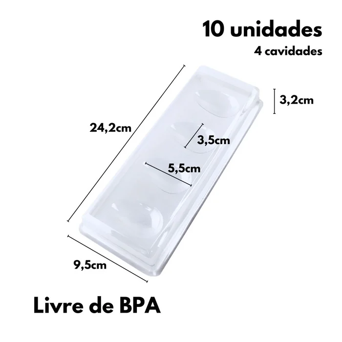 Caixa para Kit Degustação Mini Ovos 50g Cristal (10uni) - BWB (2)
