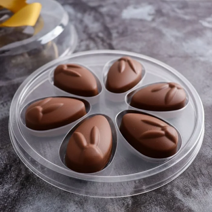 Caixa para 6 Bombons Ovos de Páscoa Gourmet Cristal (10uni) - BWB (3)