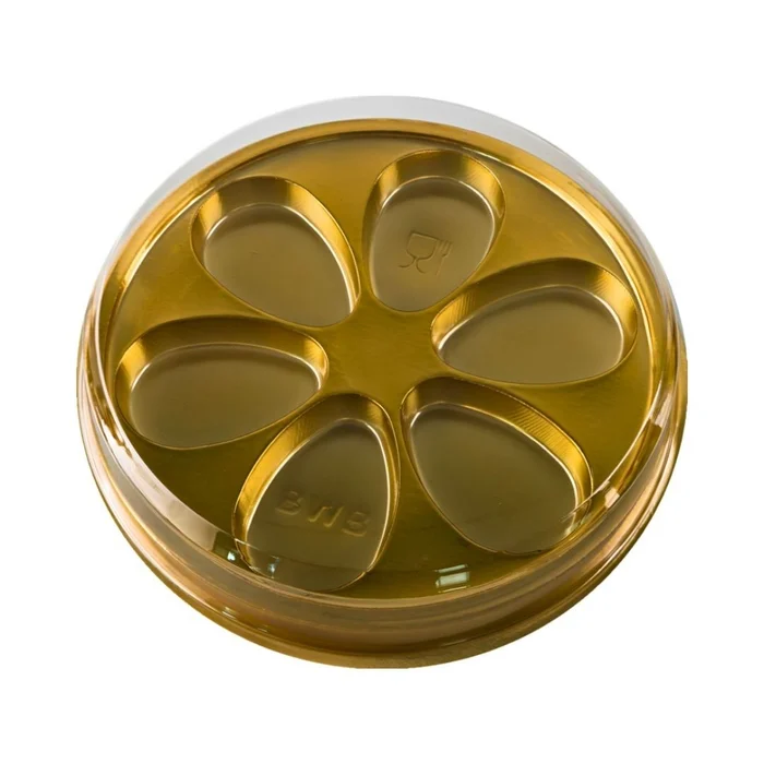 Caixa para 6 Bombons Ovos de Páscoa Gourmet Dourado (10uni) - BWB (1)