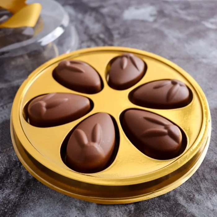 Caixa para 6 Bombons Ovos de Páscoa Gourmet Dourado (10uni) - BWB (3)