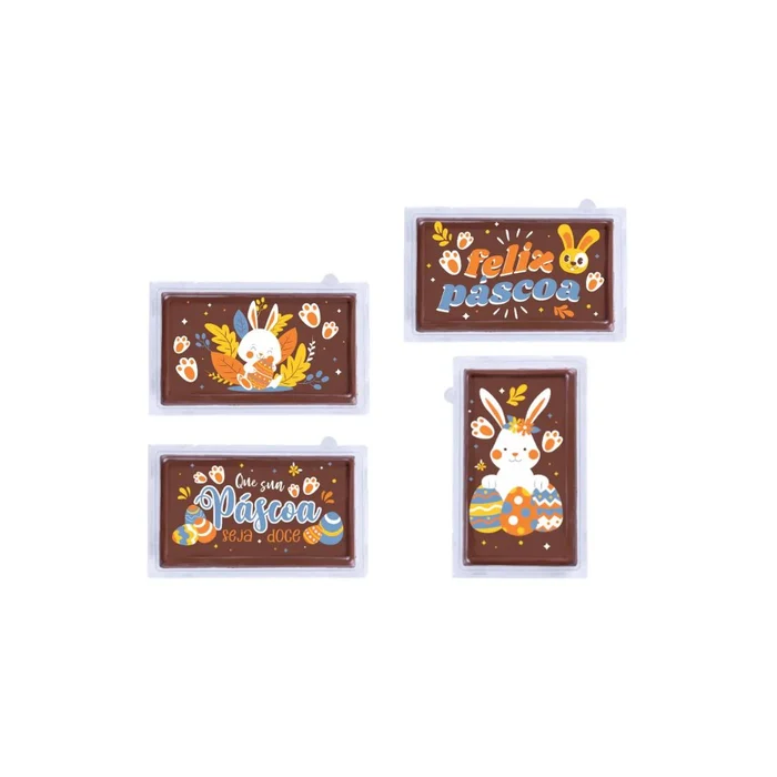 Forma Decorativa Blister Mini Tablete/Barra Páscoa - Páscoa Feliz (13 cavidades) (2)