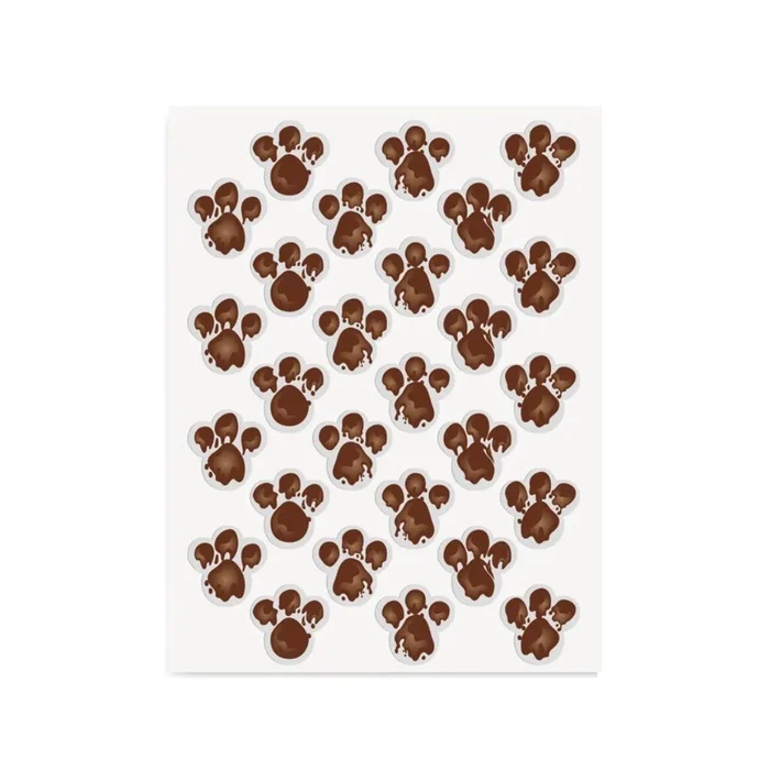 Adesivos Pegadas Splash de Chocolate Coelho da Páscoa 3,5 x 3,6cm (54uni) - Cromus