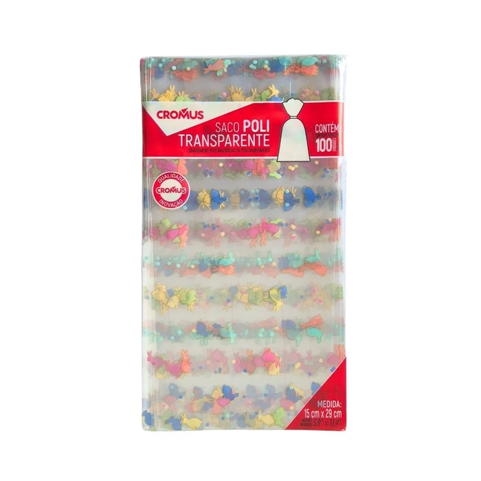 Saco Transparente Bliss 15 x 29cm (100uni) - Cromus (3)