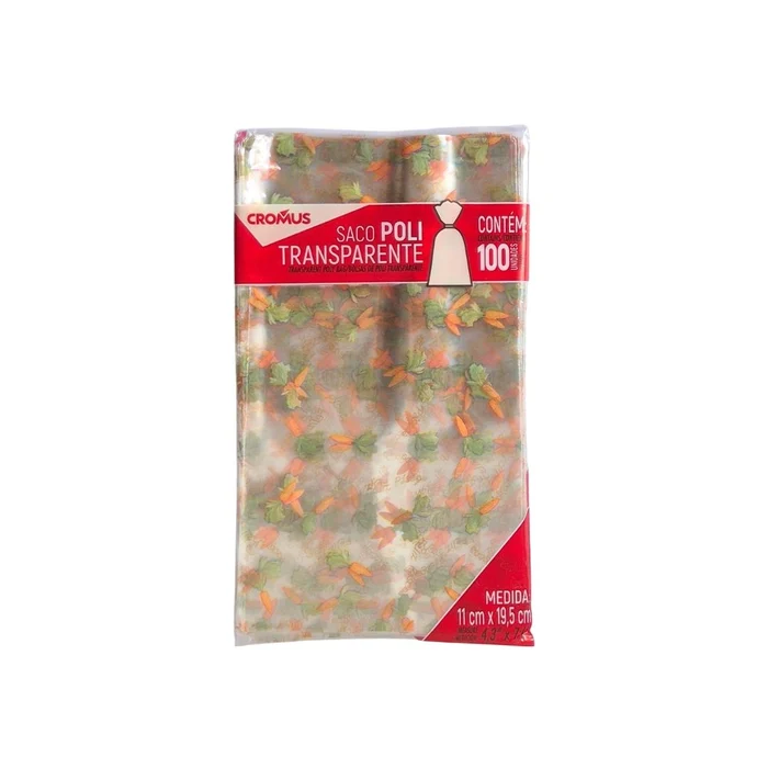 Saco Transparente Cenourinha 11 x 19,5cm (100uni) - Cromus (3)