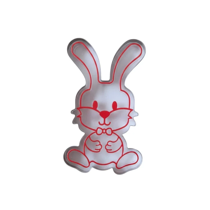 Kit Cortador e Marcador Coelho Sentado Infantil (11,5cm) - Kafstar