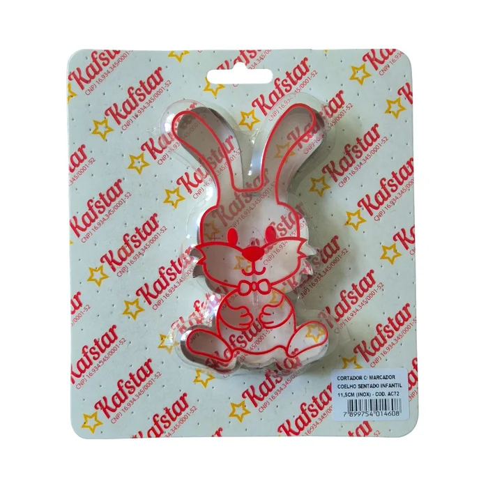 Kit Cortador e Marcador Coelho Sentado Infantil (11,5cm) - Kafstar (5)