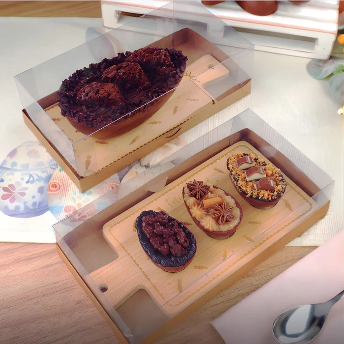 Caixa para Meio Ovo 150/250g com Tábua de Bambu Cenourinhas (1uni) - Cromus (4)