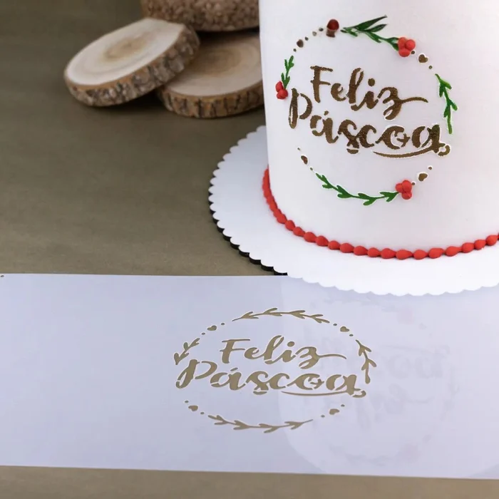 Stencil Feliz Páscoa Ramos (32 x 16cm) - BlueStar (3)