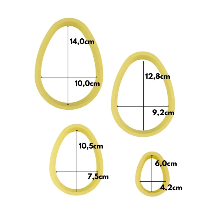 Kit Cortadores de Brownie Ovo de Páscoa Ana Brownie (4pcs) - BlueStar (3)