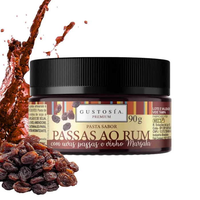 Pasta Saborizante Passas ao Rum (90g) - Gustosia Premium