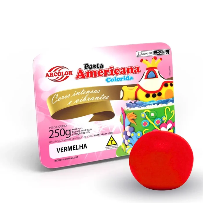 Pasta Americana Vermelho (250g) - Arcolor