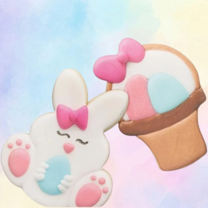 Kit Cortadores Coelho e Cesta com Stencils (5pcs) - Sweet Sugarbelle (3)