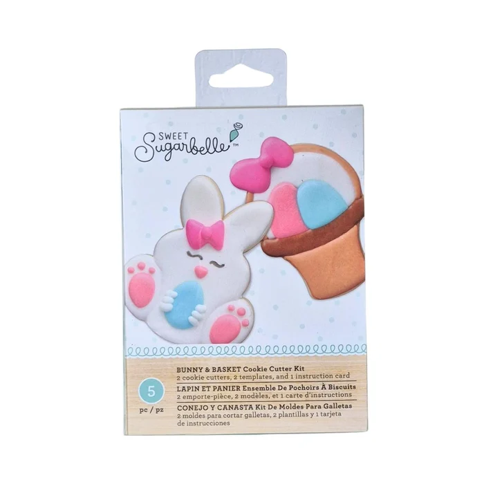 Kit Cortadores Coelho e Cesta com Stencils (5pcs) - Sweet Sugarbelle (9)