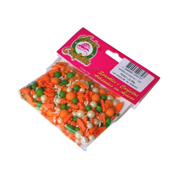 Enfeite de Páscoa em Açúcar Sprinkles Páscoa 1 (50g) - Jady Confeitos