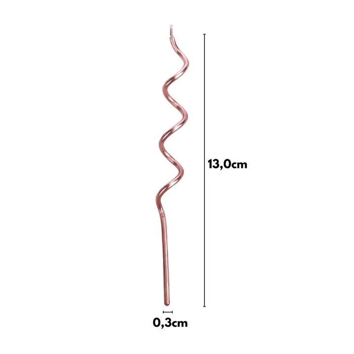 Vela Espiral Rose Gold 13cm (4uni) - Silver Chef (2)