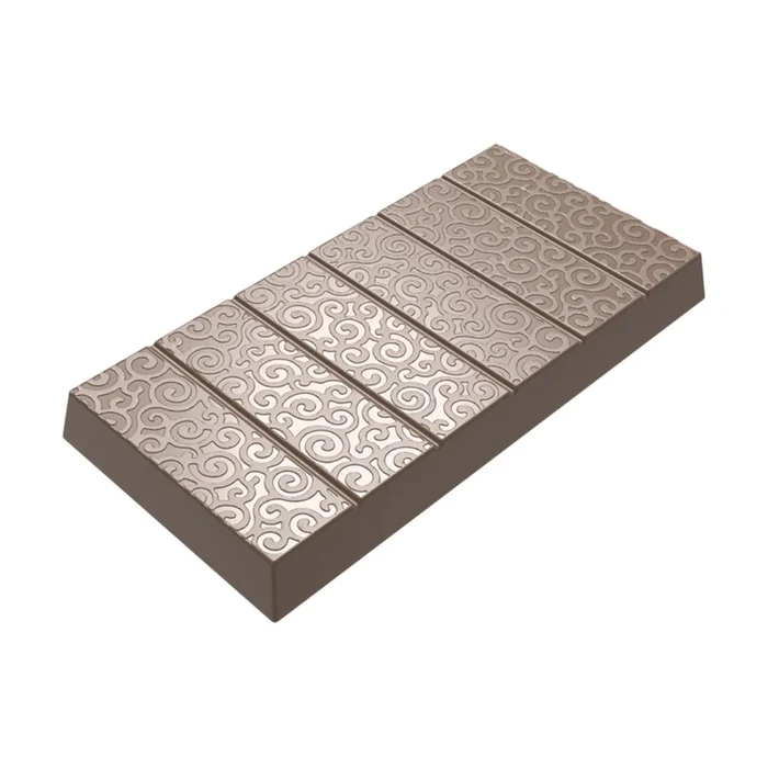 Forma de Chocolate em Policarbonato Tablete/Barra Dubai Arabesco (210g) - Brunner (2)
