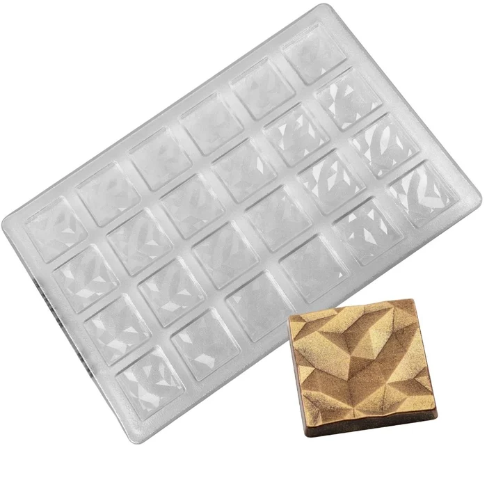 Forma de Chocolate em Policarbonato Pastilha Plaquinha Napolitano Brilhante (5g) - Brunner (1)