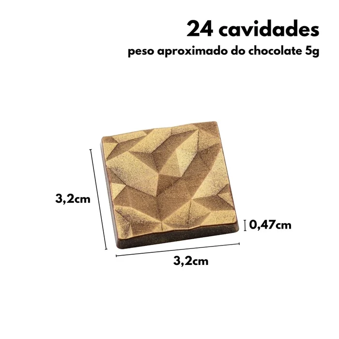 Forma de Chocolate em Policarbonato Pastilha Plaquinha Napolitano Brilhante (5g) - Brunner (3)
