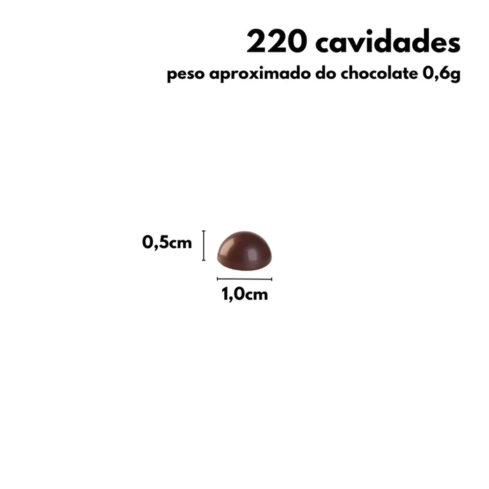 Forma de Chocolate em Policarbonato Gotas (0,6g) - Brunner (3)