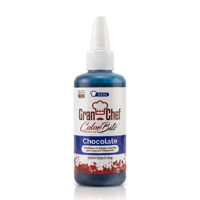 Color Bits Manteiga de Cacau Azul para Chocolate (50g) - Gran Chef