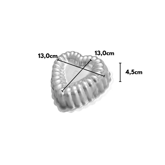 Forma Mini Bolo Coração Ballerine Jacque (13cm) - Caparroz (3)