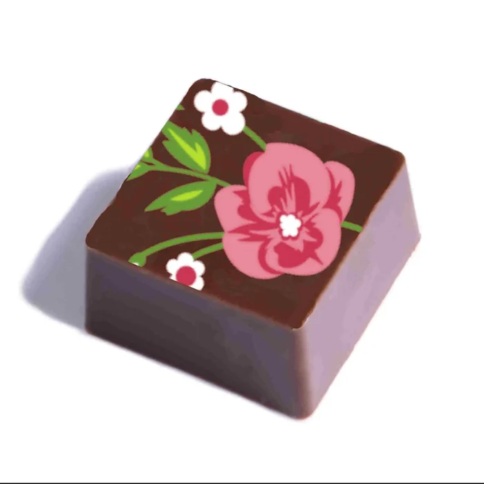 Transfer para Chocolate (40 x 30cm) - Flores da Vovó (5)