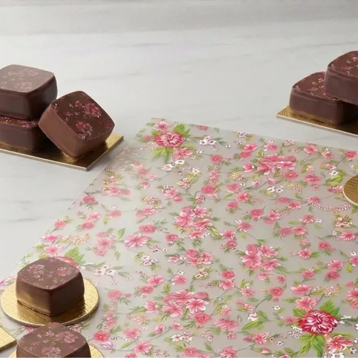 Transfer para Chocolate (40 x 30cm) - Flores da Vovó (7)