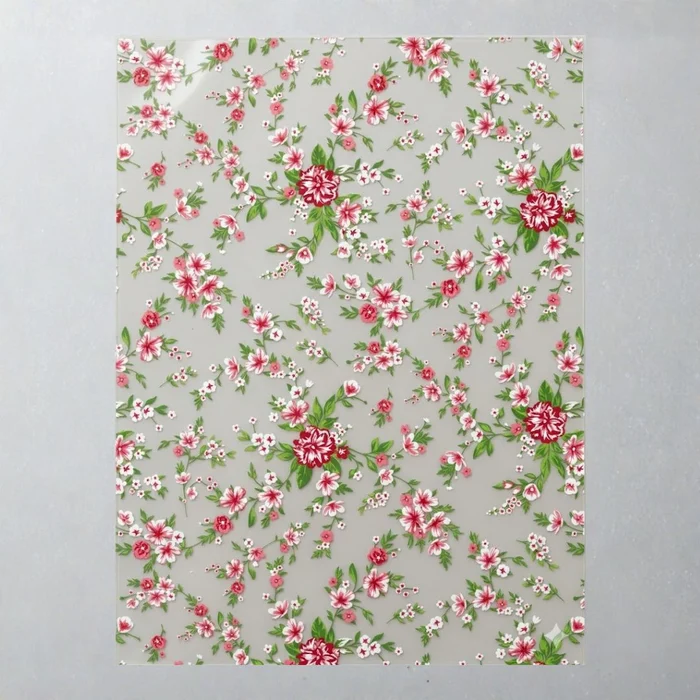 Transfer para Chocolate (40 x 30cm) - Flores da Vovó (8)