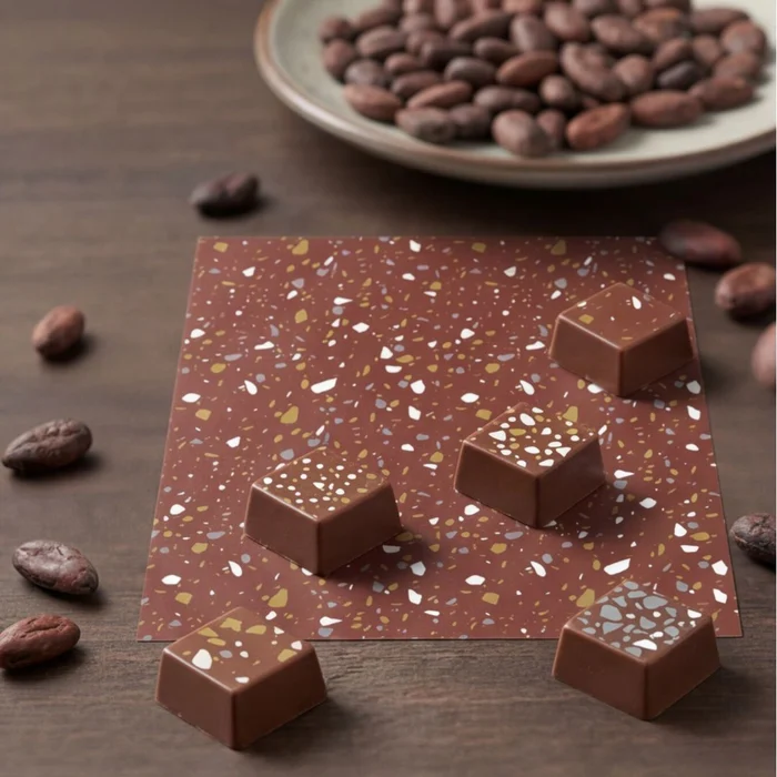 Transfer para Chocolate (40 x 30cm) - Textura Terrazzo (4)