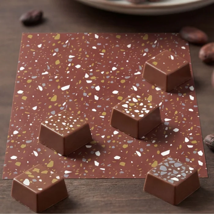 Transfer para Chocolate (40 x 30cm) - Textura Terrazzo (5)