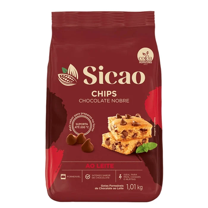 Saco Chips Forneavel ao Leite Chocolate Nobre