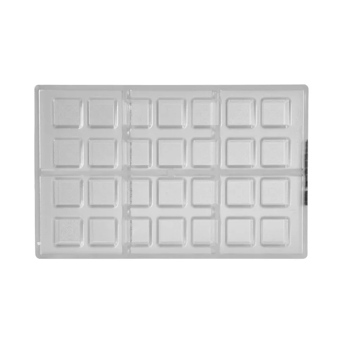 Forma de Chocolate em Policarbonato Bombom Quadrado Textura Oriental 2,5cm (10g) - Brunner (3)