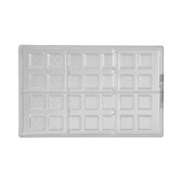 Forma de Chocolate em Policarbonato Bombom Quadrado Textura Oriental 2,5cm (10g) - Brunner (4)