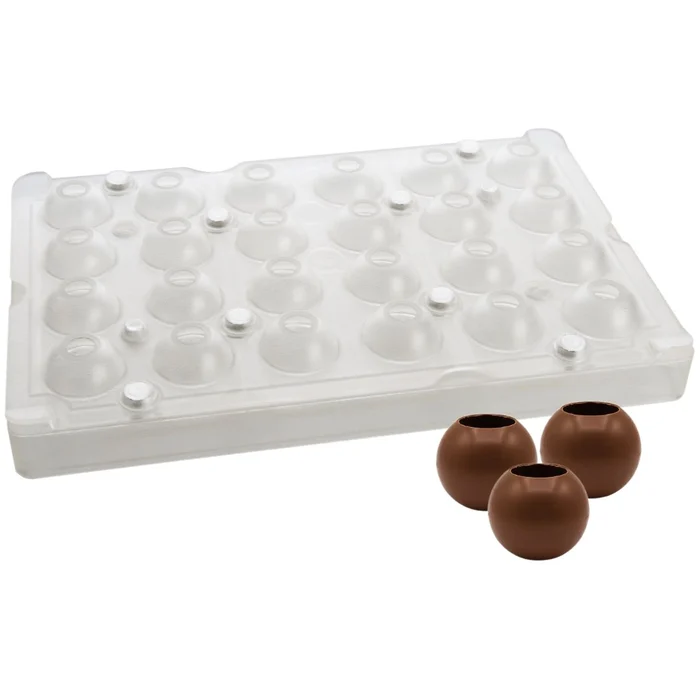 Forma de Chocolate em Policarbonato Imantada Esfera com Furo 2,5cm (9,5g) - Brunner (1)