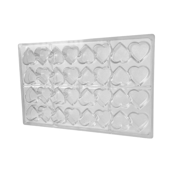 Forma de Chocolate em Policarbonato Bombom Coração Reto com Textura (11g) - Brunner (5)