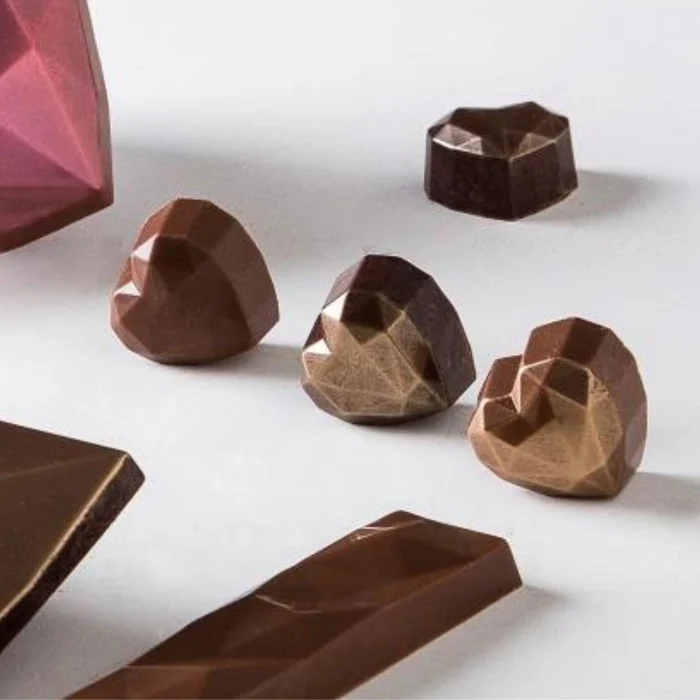 Forma de Chocolate em Policarbonato Bombom Coração Lapidado (10g) - Brunner (4)