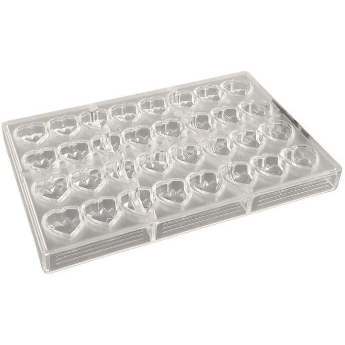 Forma de Chocolate em Policarbonato Bombom Coração Lapidado (10g) - Brunner (6)