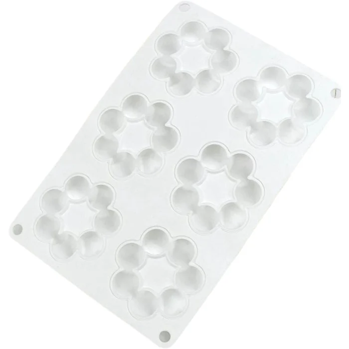 Forma de Mono Porção e Entremet em Silicone Flor 3D (45ml) - Brothers (6)