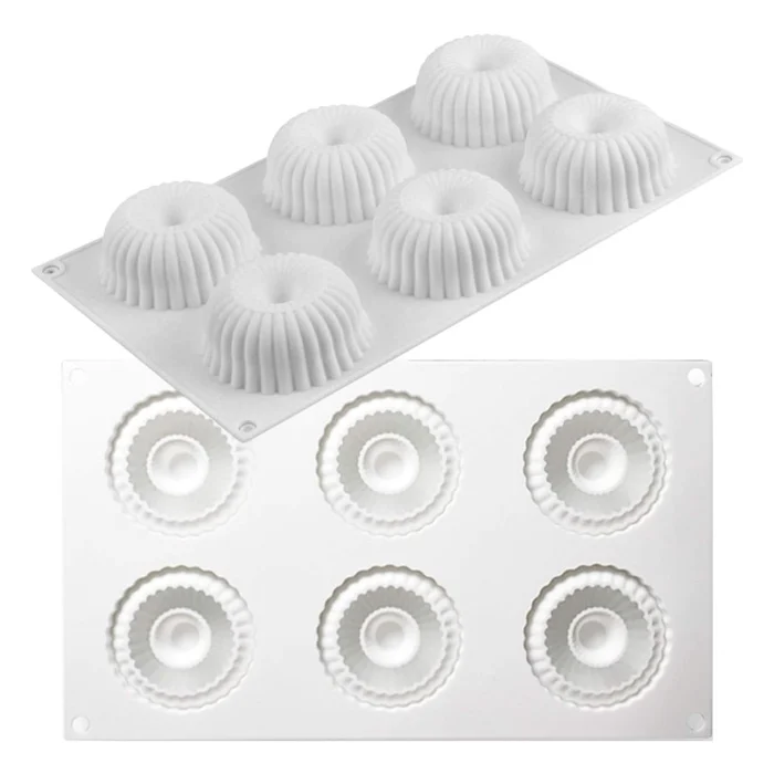 Forma de Mono Porção e Entremet em Silicone Donut Frisada (90ml) - Brothers (4)