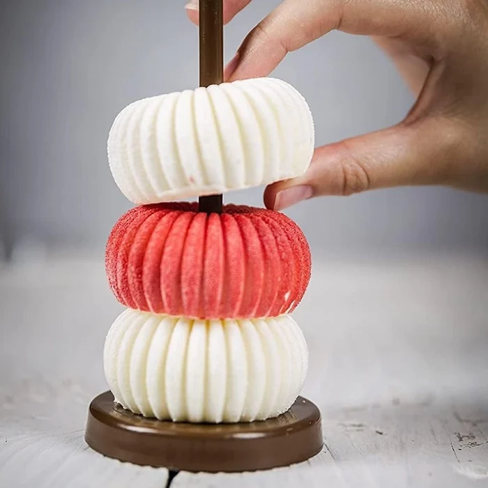 Forma de Mono Porção e Entremet em Silicone Donut Frisada (90ml) - Brothers (7)